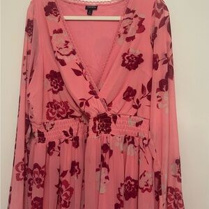 Torrid Pink Lace Trim Top